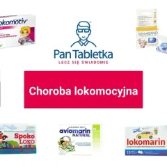 Produkty na chorobę lokomocyjną: Lokomotiv, Anaketon, Spoko Loko, Aviomarin, Lokomarin, Sea-Band.